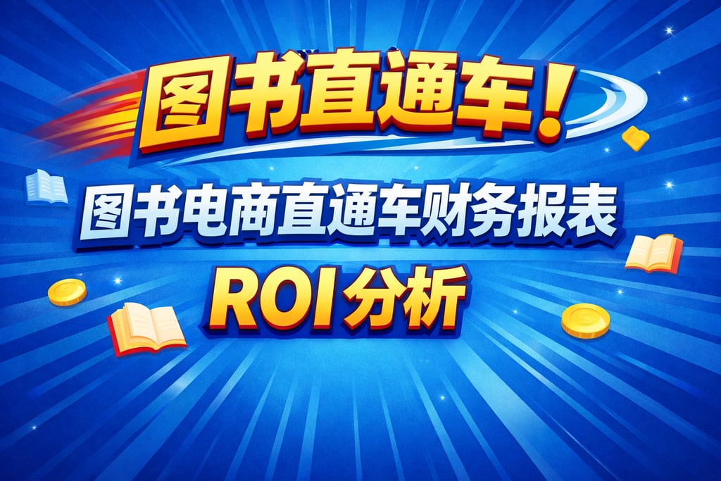 图书直通车！图书电商直通车财务报表，ROI 分析